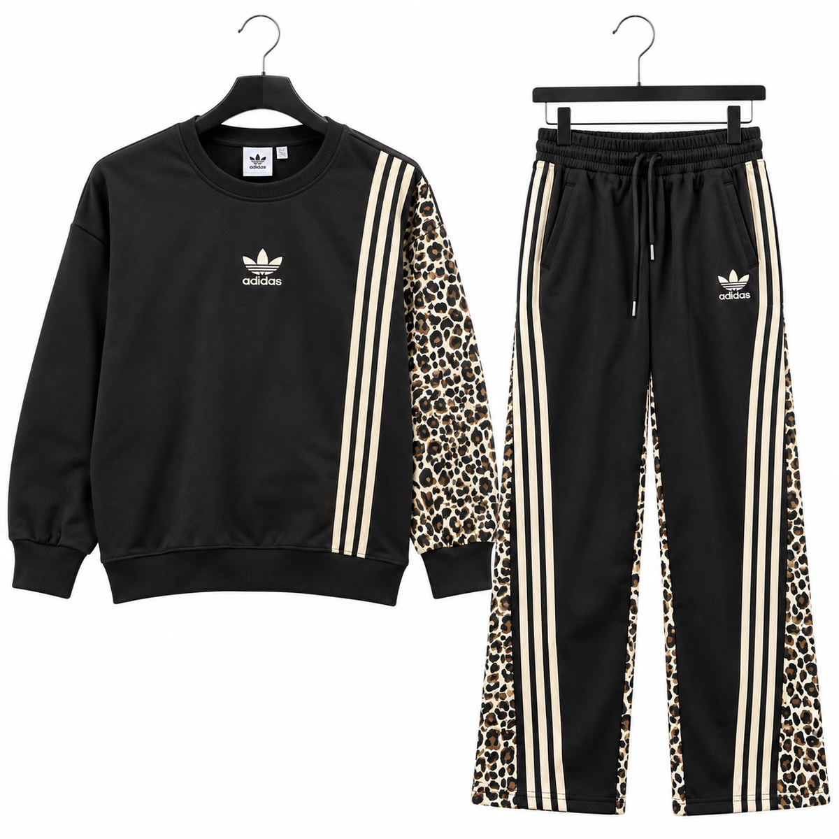 Chándal completo adidas leopardo negro
