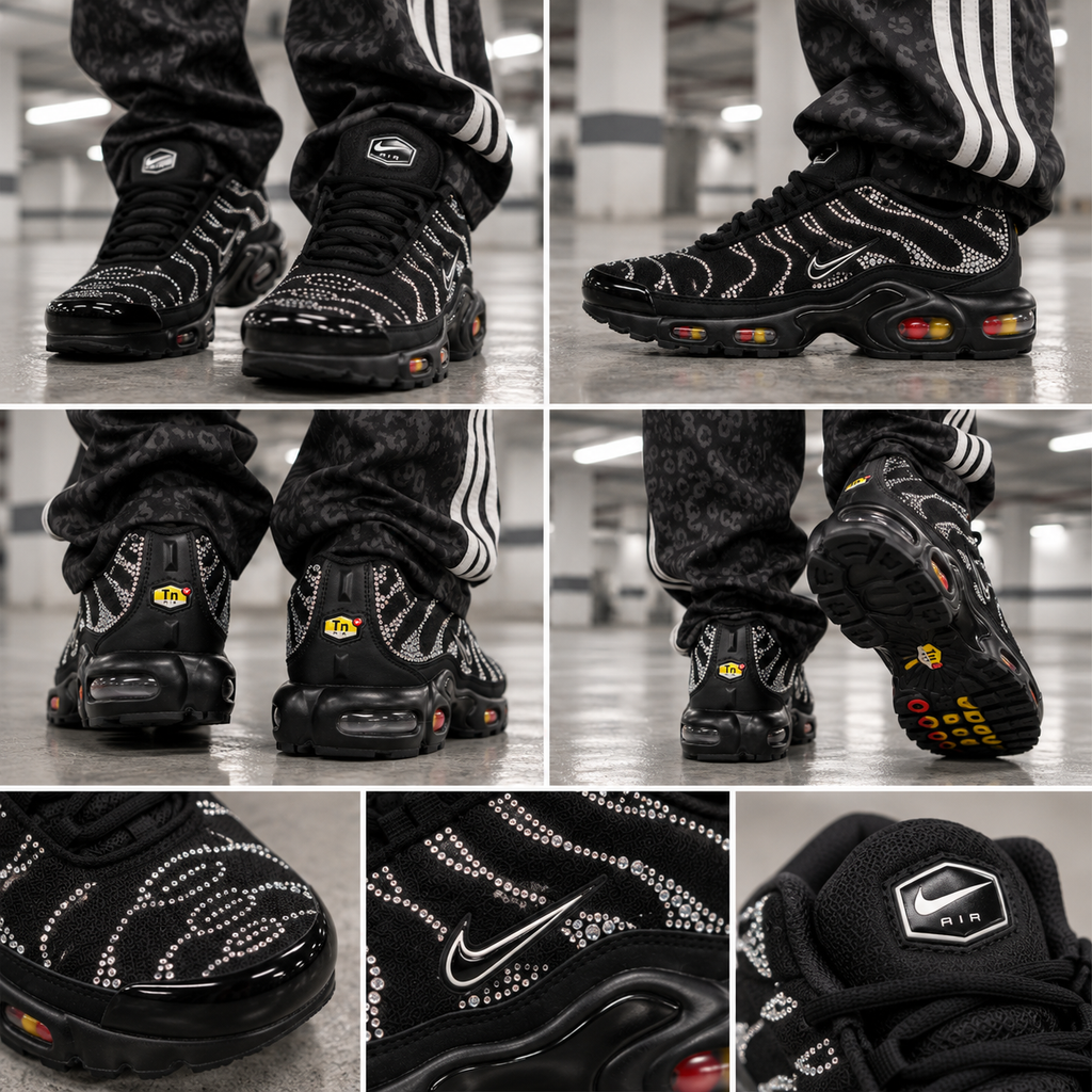 Nike tn negras con brillantes