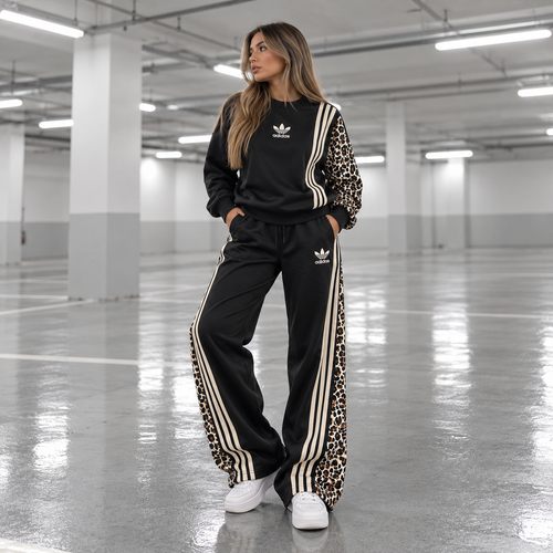 Chándal completo adidas leopardo negro