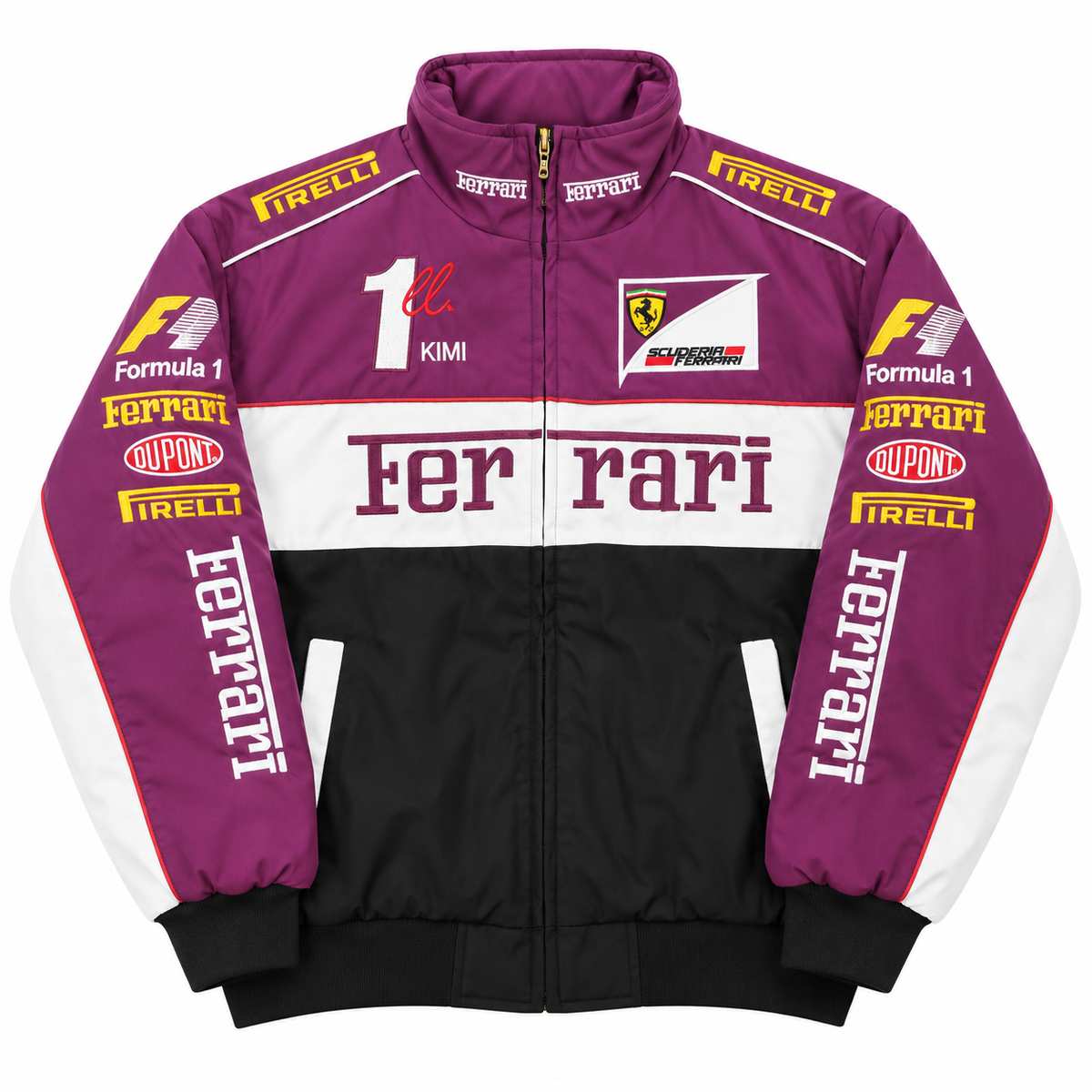 Chaqueta racing ferrari morada