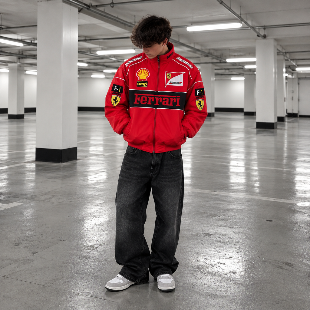Chaqueta racing roja ferrari