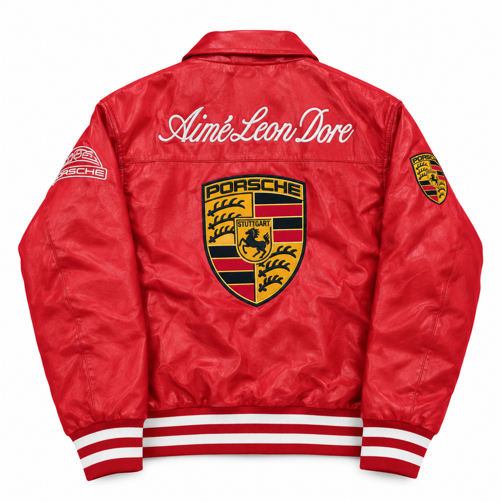 Chaqueta racing cuero porsche