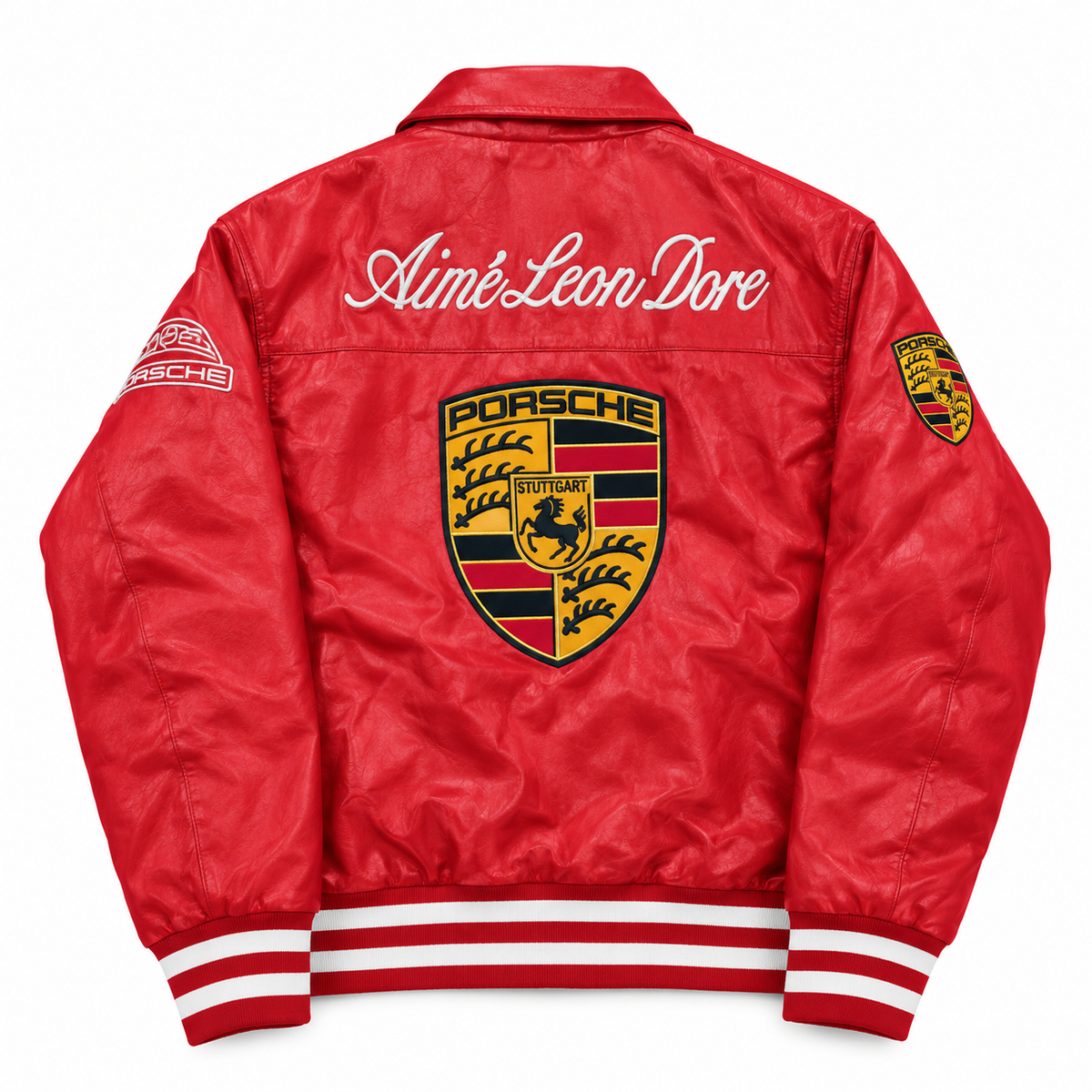 Chaqueta racing cuero porsche