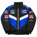 Chaqueta racing ford negra y azul