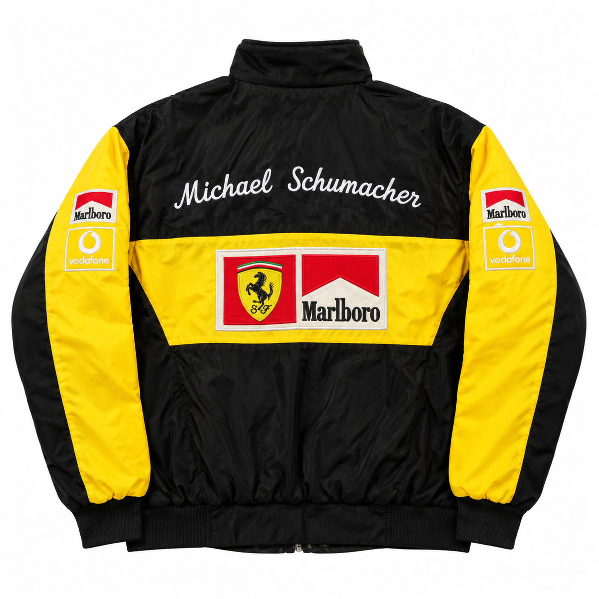 Chaqueta racing ferrari negra y amarilla
