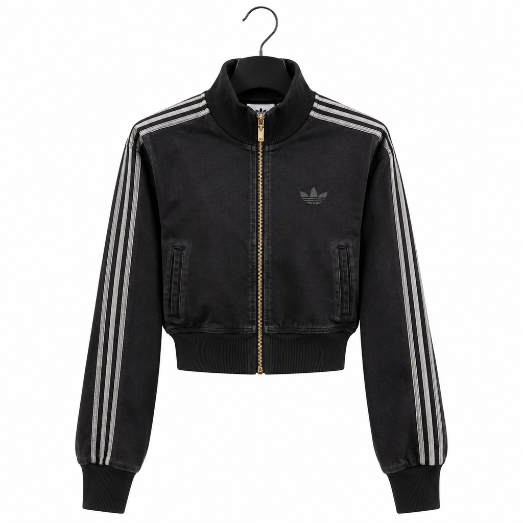 Chaqueta ajustada vaquera adidas negra