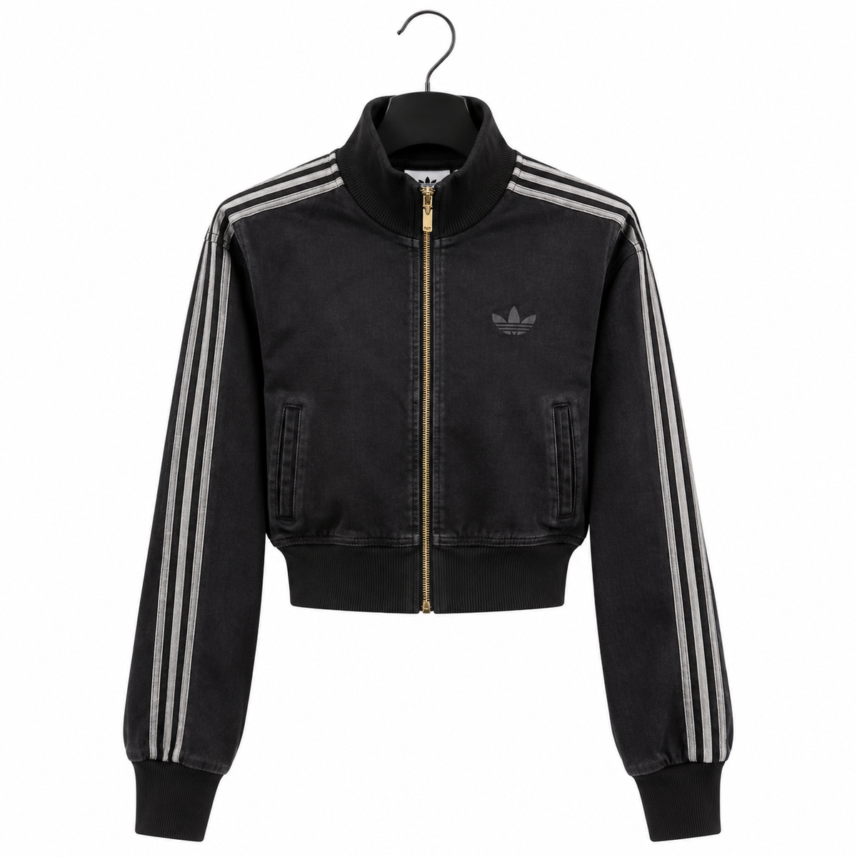 Chaqueta ajustada vaquera adidas negra