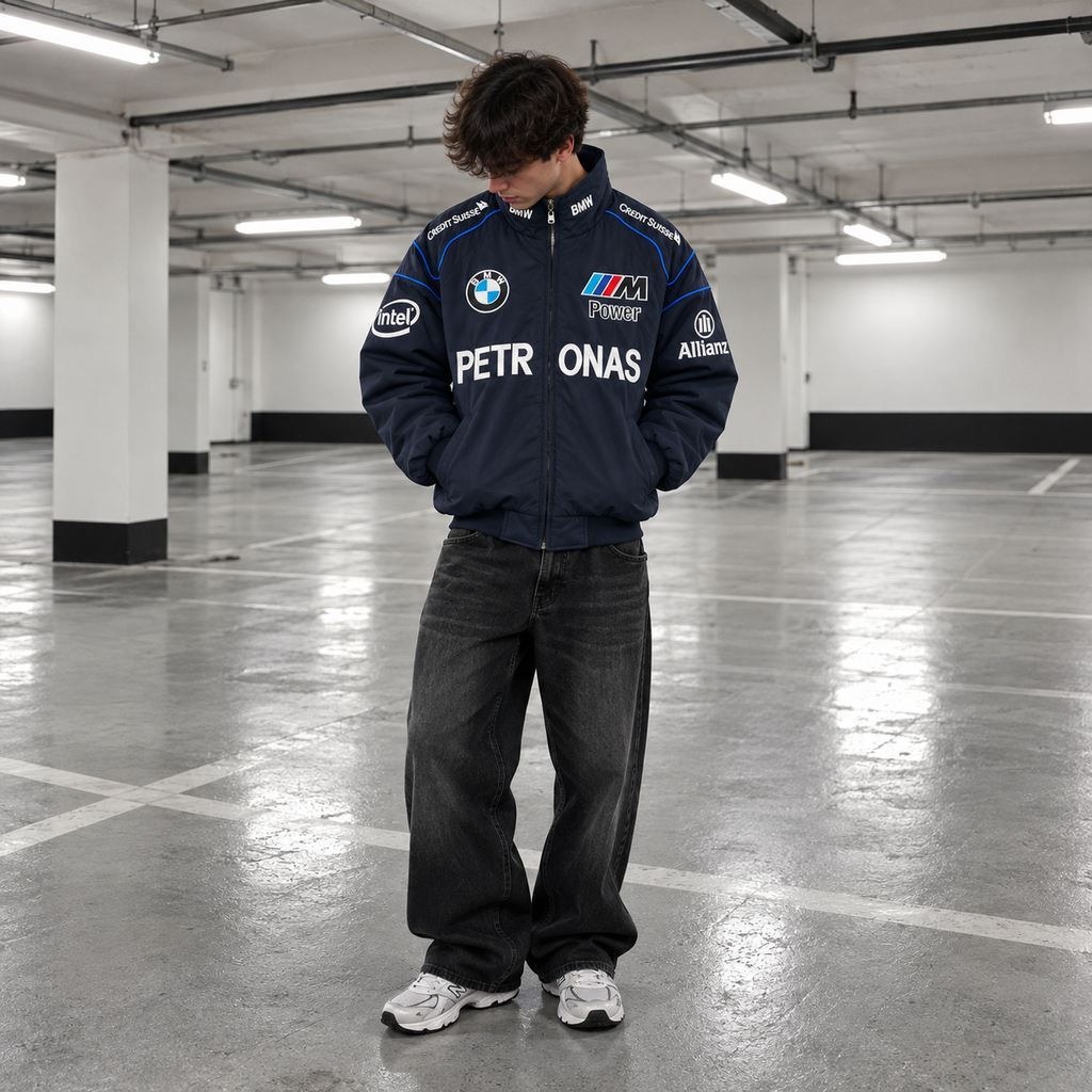 Chaqueta racing bmw azul marino