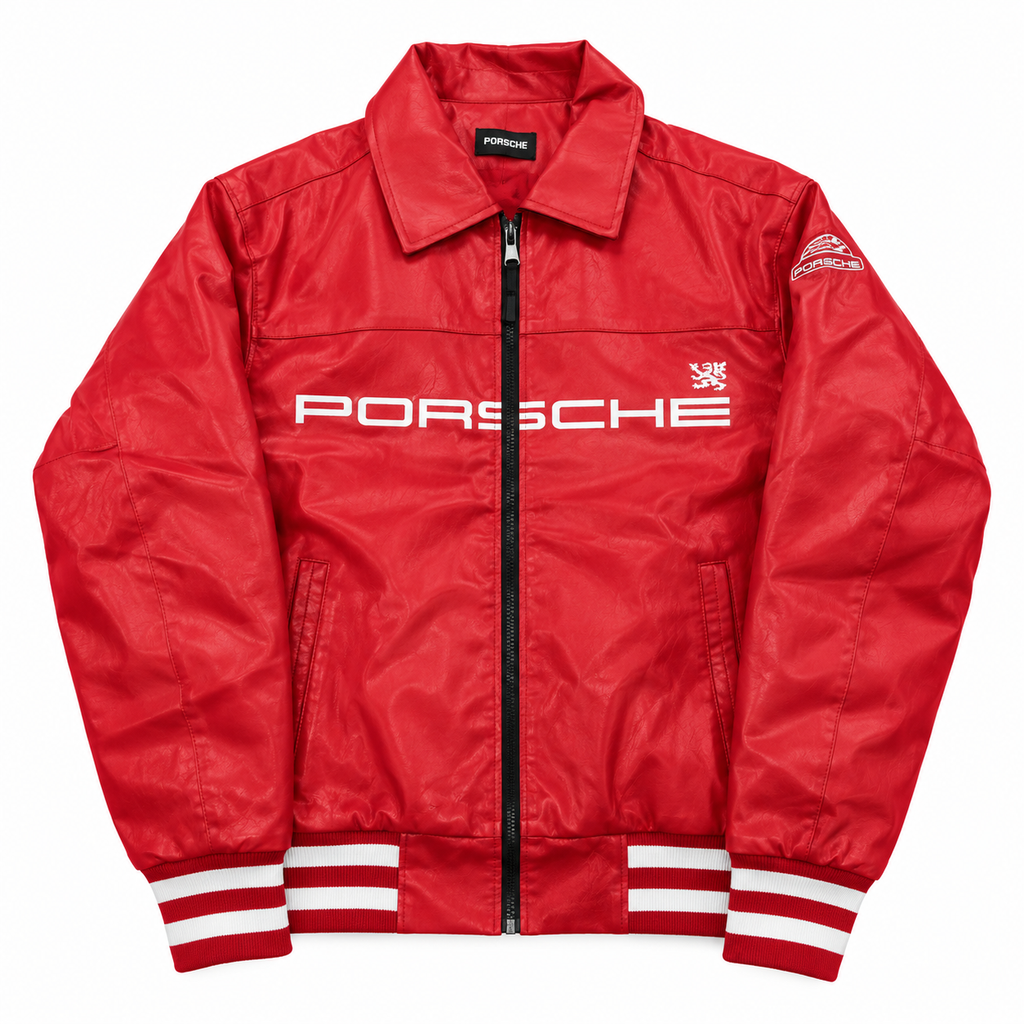 Chaqueta racing cuero porsche